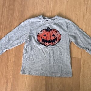 Gymboree Gray Long Sleeve Tee with Pumpkin Design